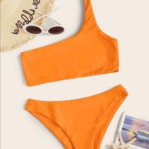 Neon orange bikini